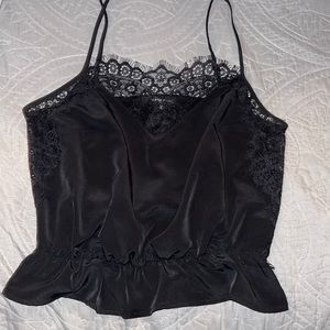 Dynamite black lingerie cami w/ lace details. Sz Small.